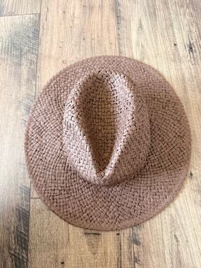 Madewell Woven Straw Fedora in Light Brown